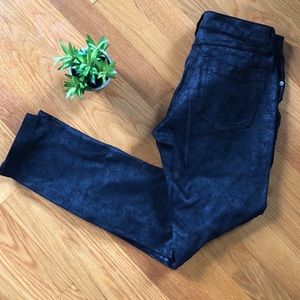Black Textured Jegging